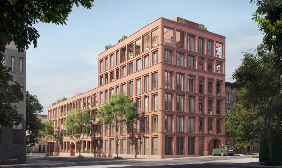 Corner perspective rendering image