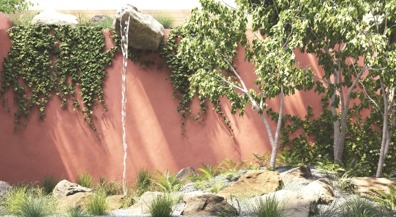 Waterfall rendering image